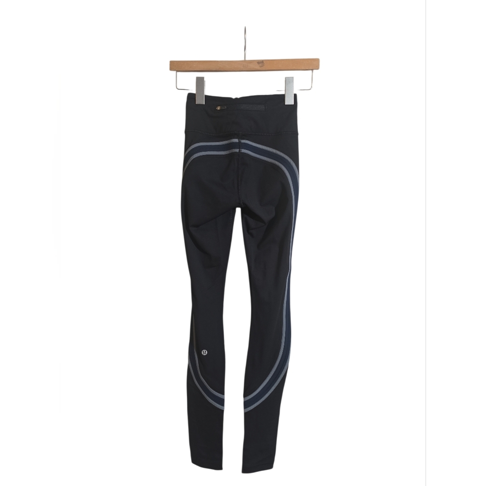 #254. Lululemon Run Crew Tight 28" ( Black/True Navy/ Steam Blue) - Picture 7 of 13
